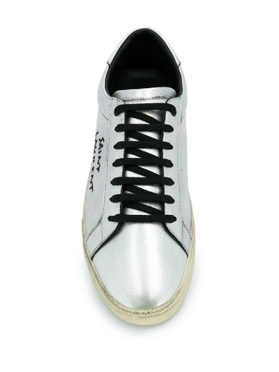 Shop Saint Laurent Sl 06 Low-top Sneakers Silver