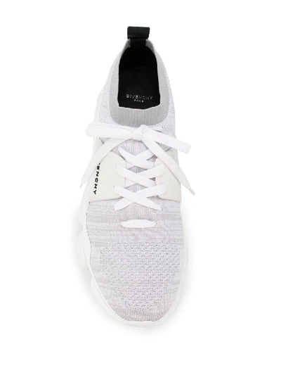Shop Givenchy Jaw Sock Sneakers White/light Gray