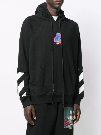 Shop Off-white Thermo Man Hoodie Black