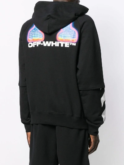 Shop Off-white Thermo Man Hoodie Black