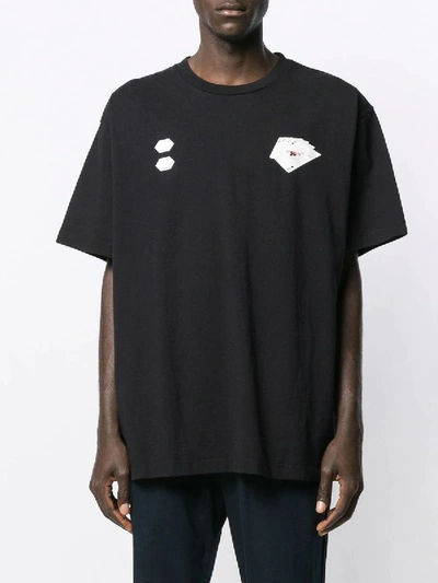 Shop Off-white Hand Card Print T-shirt Black