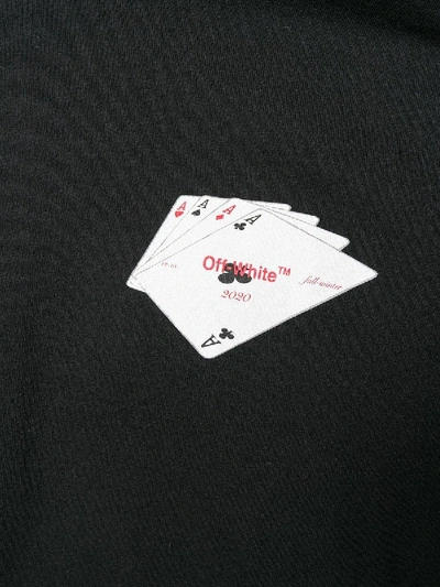 Shop Off-white Hand Card Print T-shirt Black