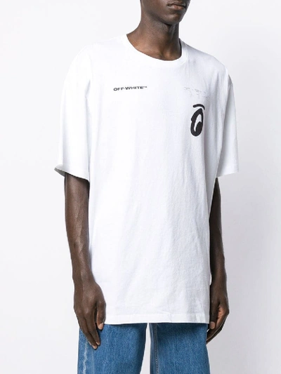 Shop Off-white Splitted Arrows Printed T-shirt White