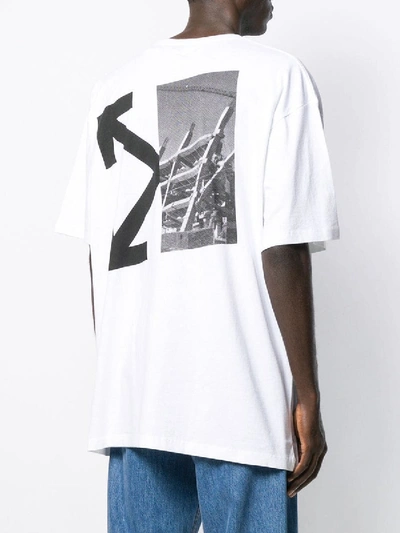 Shop Off-white Splitted Arrows Printed T-shirt White