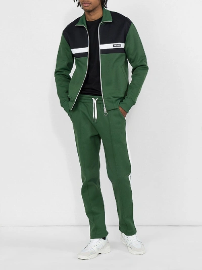 Shop Ami Alexandre Mattiussi Side Stripe Track Pants In Green