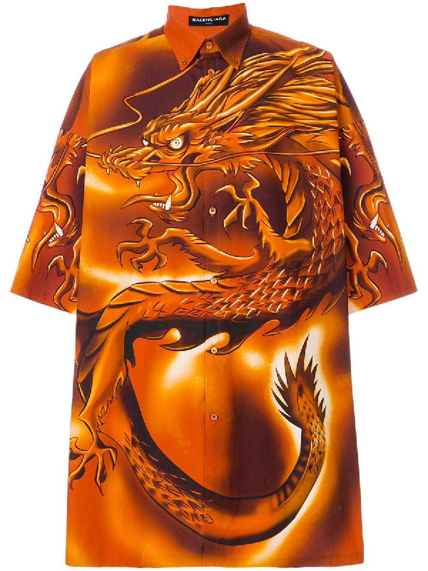 balenciaga orange shirt