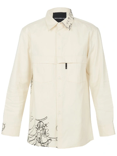 Shop Rochambeau Pocket Button Down Shirt In Neutral