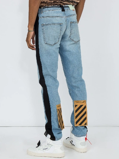 Shop Off-white Side Panel Jeans