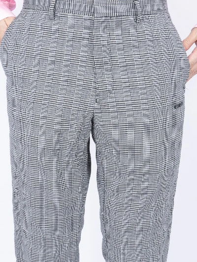 Shop Vetements Wrinkled Suit Trousers Dark Blue