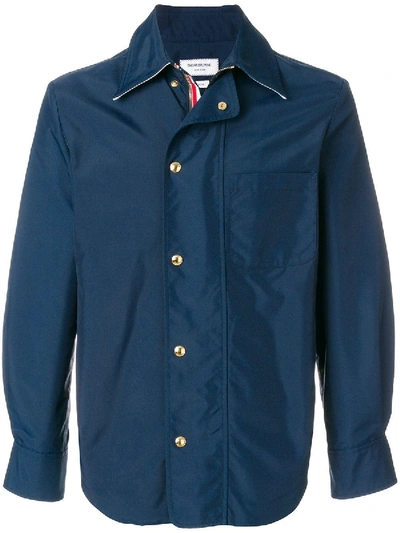 Shop Thom Browne Nylon Tech Zip-up Overshirt