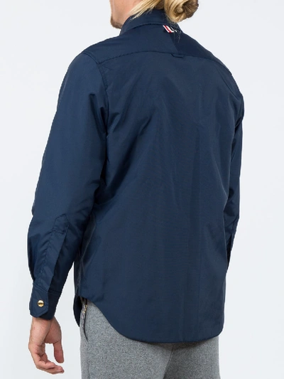 Shop Thom Browne Nylon Tech Zip-up Overshirt