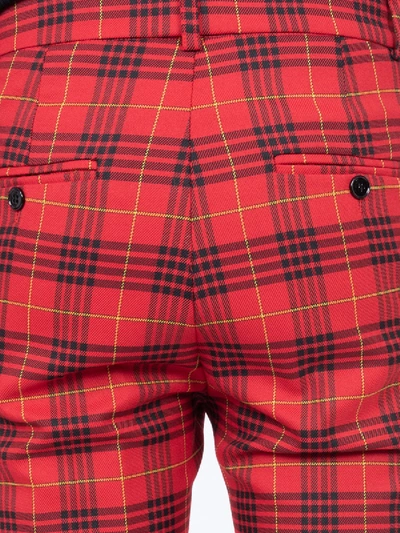 Shop Garcons Infideles Neo Punk Tartan Pants In Red