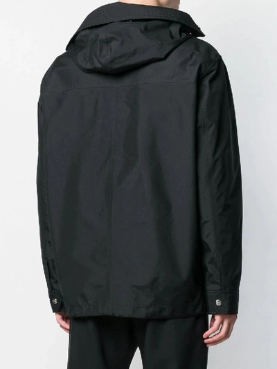 Shop Ami Alexandre Mattiussi Hooded Pocket Jacket Black