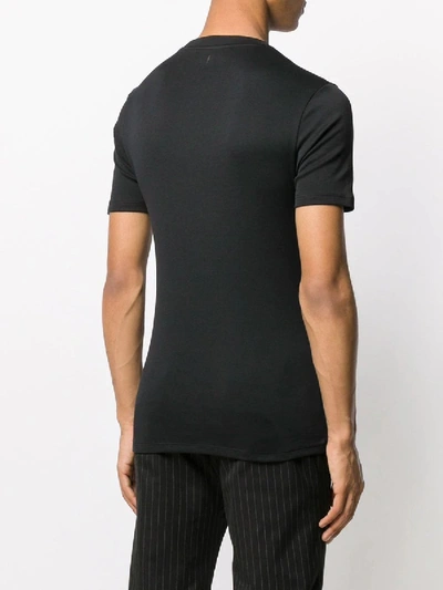 Shop Neil Barrett Rhinestone Thunderbolt T-shirt In Black