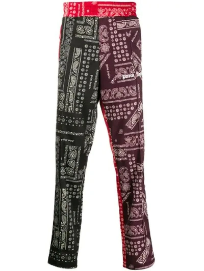 Shop Palm Angels Bandanna Print Trousers In Multicolor