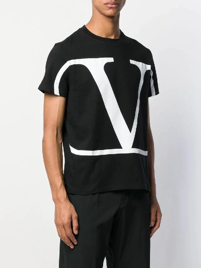 Shop Valentino Vlogo T-shirt Black