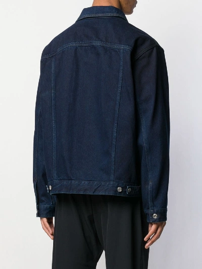 Shop Valentino V Logo Denim Jacket