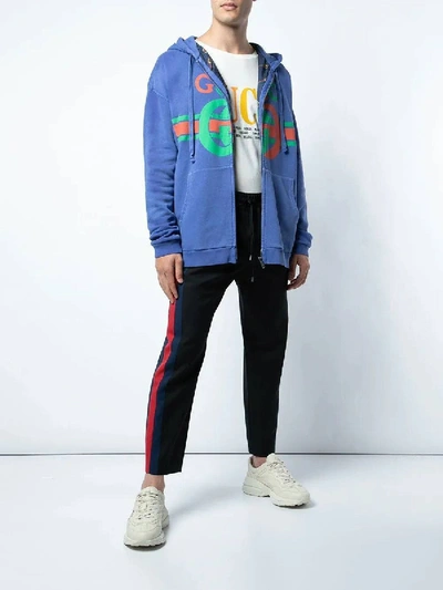 Shop Gucci Sweatshirt With Interlocking G Print In Multicolor
