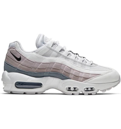 Shop Nike Air Max 95 Running Shoe In Vast Grey/ White/ Volt