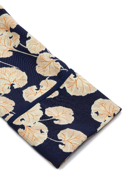 Shop Diane Von Furstenberg 'braelyn' Belted Leaf Print Kimono Top