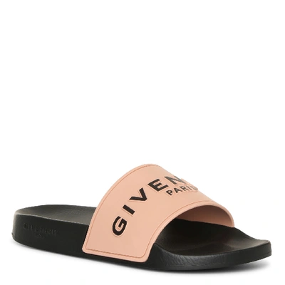 Shop Givenchy Pink Rubber Slide Sandals