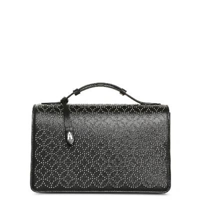 Shop Alaïa Franca Medium Black Studded Bag