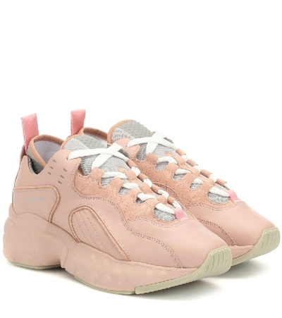 Acne Studios Manhattan Leather, Suede And Mesh Sneakers In Blush Pink |  ModeSens