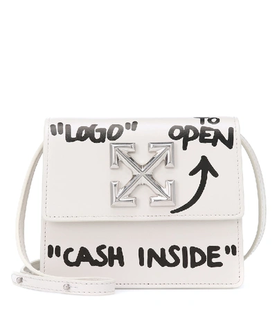 Shop Off-white Jitney 0.7 Mini Cash Inside Shoulder Bag In White