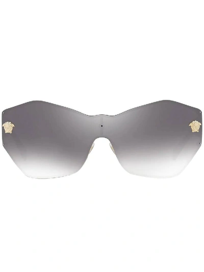 Shop Versace Cat-eye Sunglasses In Grey