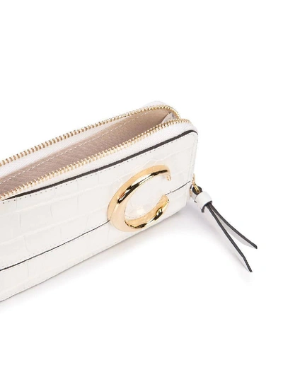 Shop Chloé C Zipped Wallet White