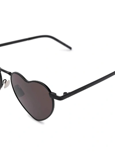Shop Saint Laurent Heart Frame Sunglasses