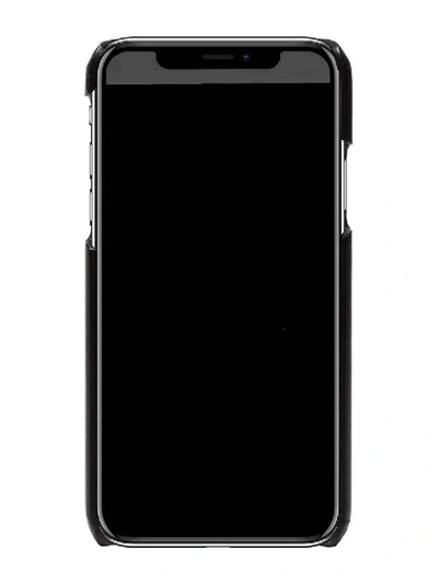 Shop Saint Laurent Iphone 10 Leather Case Black