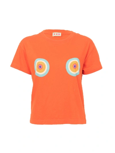 Shop Lhd Daisy Logo T-shirt, Orange