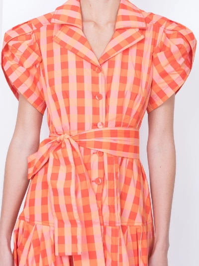 Shop Lhd Chateau Dress, Orange Gingham