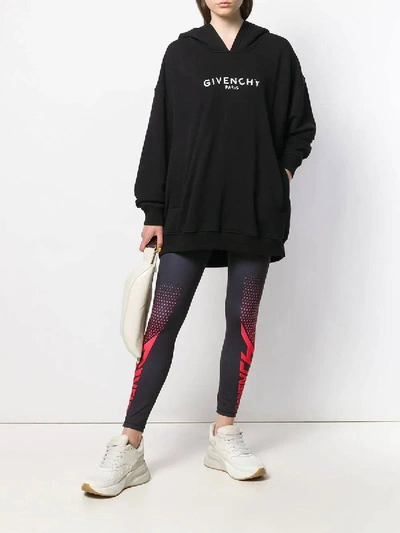 Shop Givenchy Two Tone Leggings Black/red