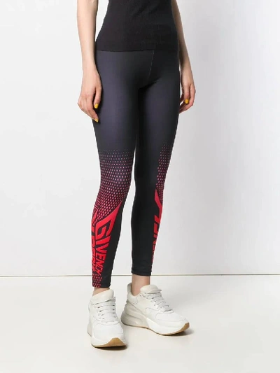 Shop Givenchy Two Tone Leggings Black/red