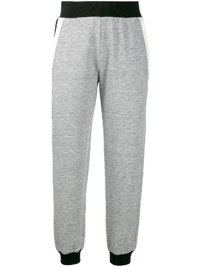 Shop Givenchy Black Trim Track Pants In Grey
