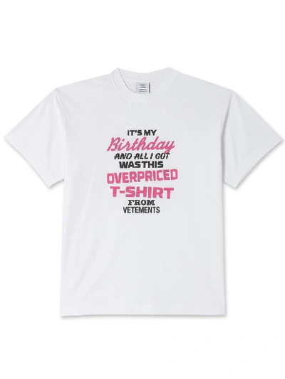 Shop Vetements Birthday T-shirt White