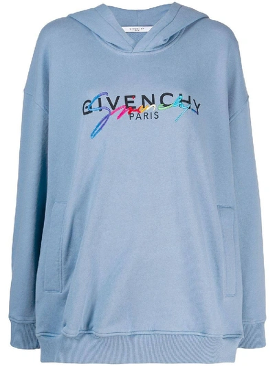 Shop Givenchy Contrast Logo Hoodie