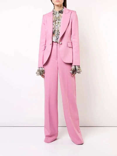 Shop Adam Lippes Pink Single Breasted Blazer