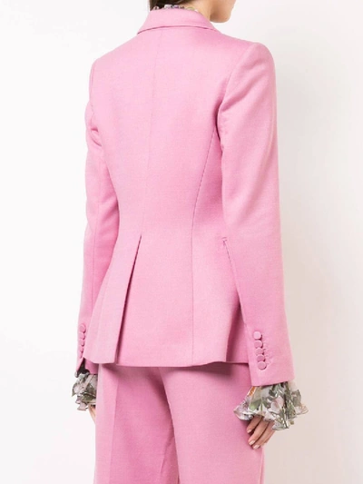 Shop Adam Lippes Pink Single Breasted Blazer