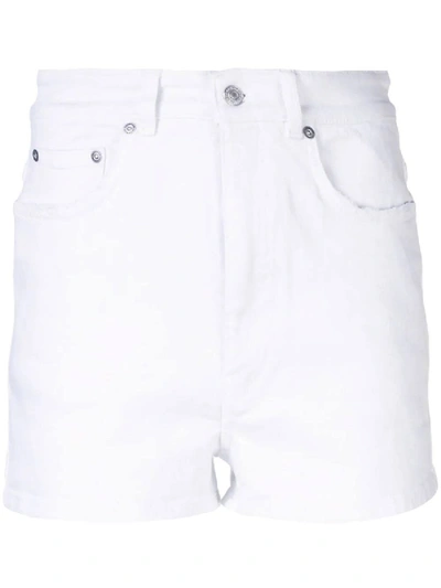 Shop Givenchy White Denim Shorts