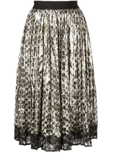 Shop Coach Metallic Pleated Skirt