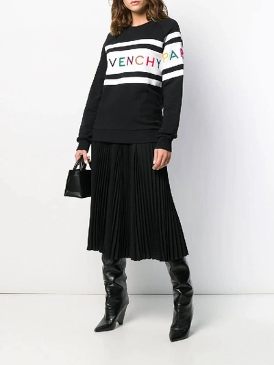 Shop Givenchy Paris Sweatshirt Black & White