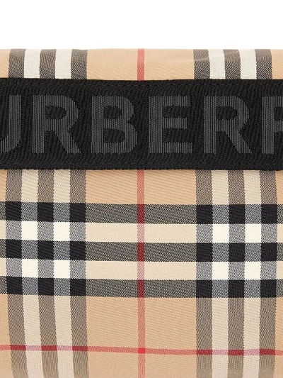 Shop Burberry Medium Vintage Check And Icon Stripe Bum Bag Neutral