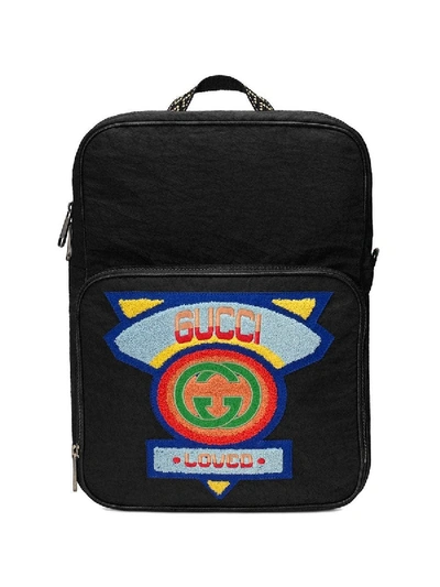 Shop Gucci Patch Backpack