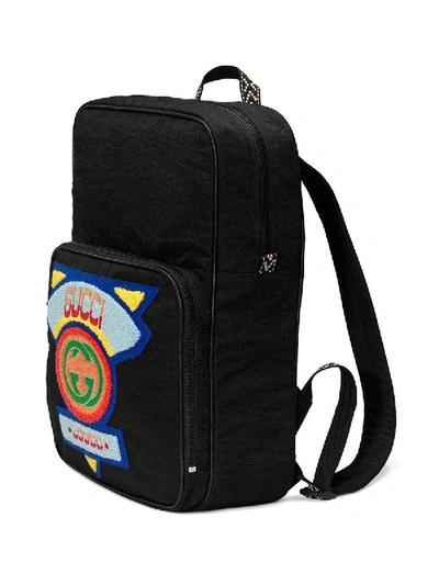 Shop Gucci Patch Backpack