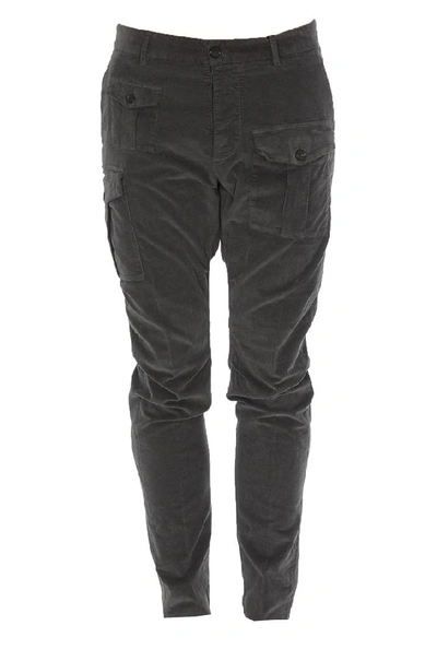Shop Dsquared2 Cargo Pockets Tapered Trousers In Grey