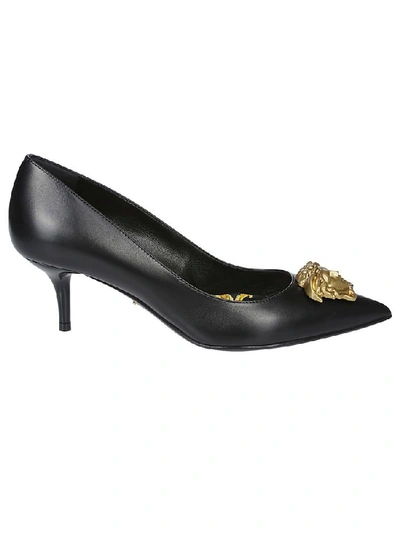 Shop Versace Medusa Pumps In Black