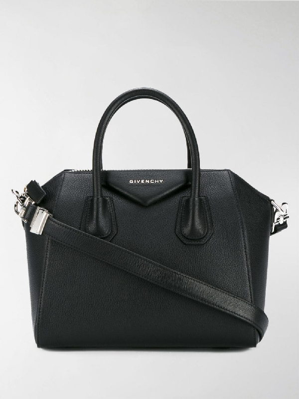 Givenchy Antigona Small Sugar Leather Top Handle Bag In Nero | ModeSens